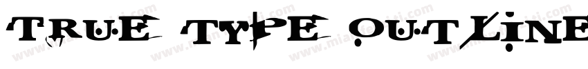 True type outlines字体转换
